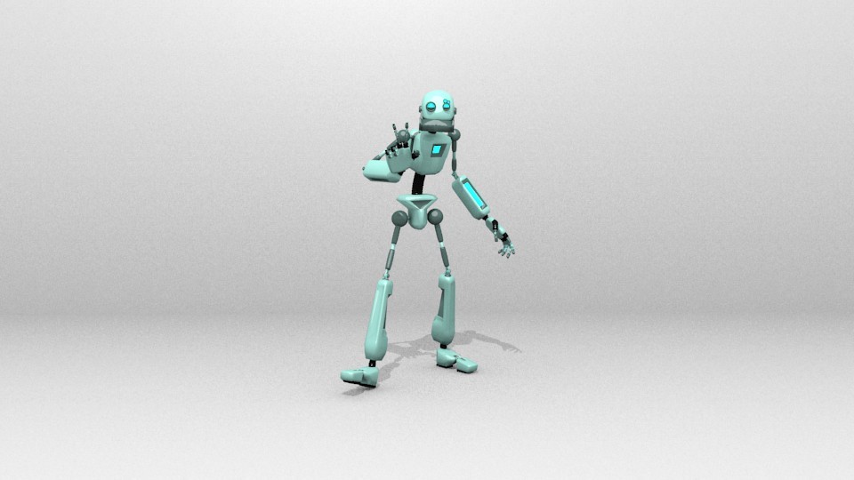 Robot simple 1 V.2 (rigged) preview image 1